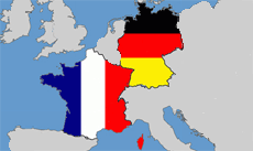Carte France et Allemagne